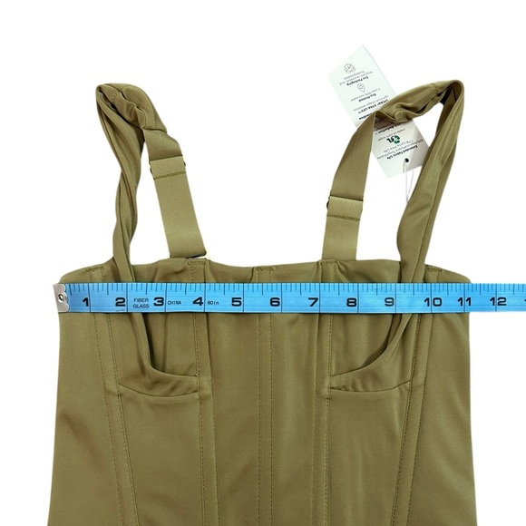 Revolve We Are HAH Knock Out Top in Shroom Stretch Corset Bustier Size XS NWT - Picture 9 of 13